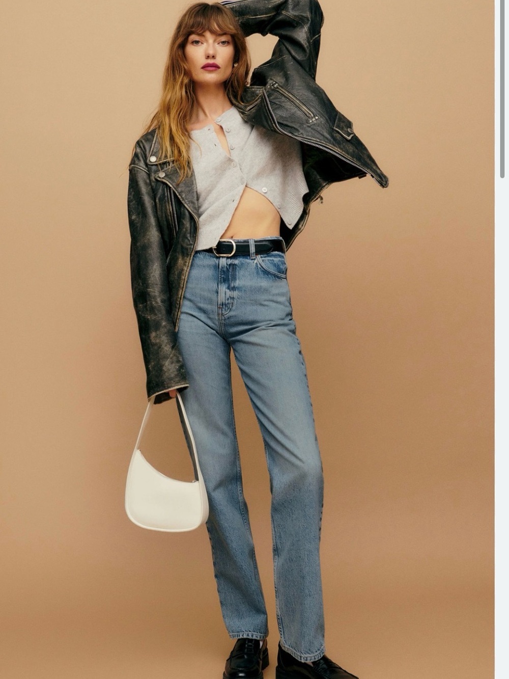 Reformation Abby High-Rise Jeans in Denim Blue